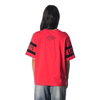 Women's The Wild Collective Red Kansas City Chiefs Drop Shoulder T-Shirt