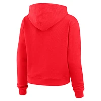 Women's WEAR by Erin Andrews  Charcoal Kansas City Chiefs Waffle Hoodie Pullover Top