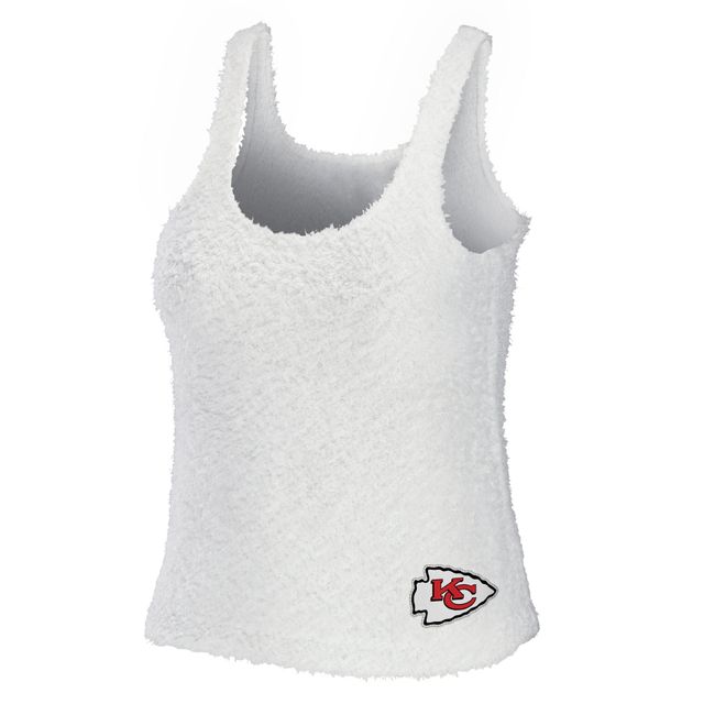 WEAR by Erin Andrews Crème Kansas City Chiefs Grande taille Ensemble débardeur et pantalon confortable à encolure dégagée