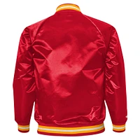 Youth Mitchell & Ness Red Kansas City Chiefs Satin Raglan Full-Snap Jacket