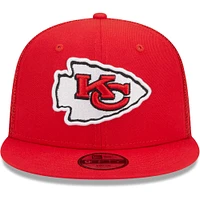Youth New Era Red Kansas City Chiefs  Main Trucker 9FIFTY Snapback Hat