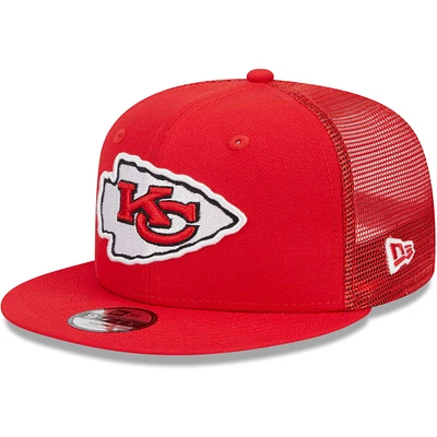 Casquette 9FIFTY Snapback Main Trucker des Chiefs de Kansas City New Era rouge pour jeune