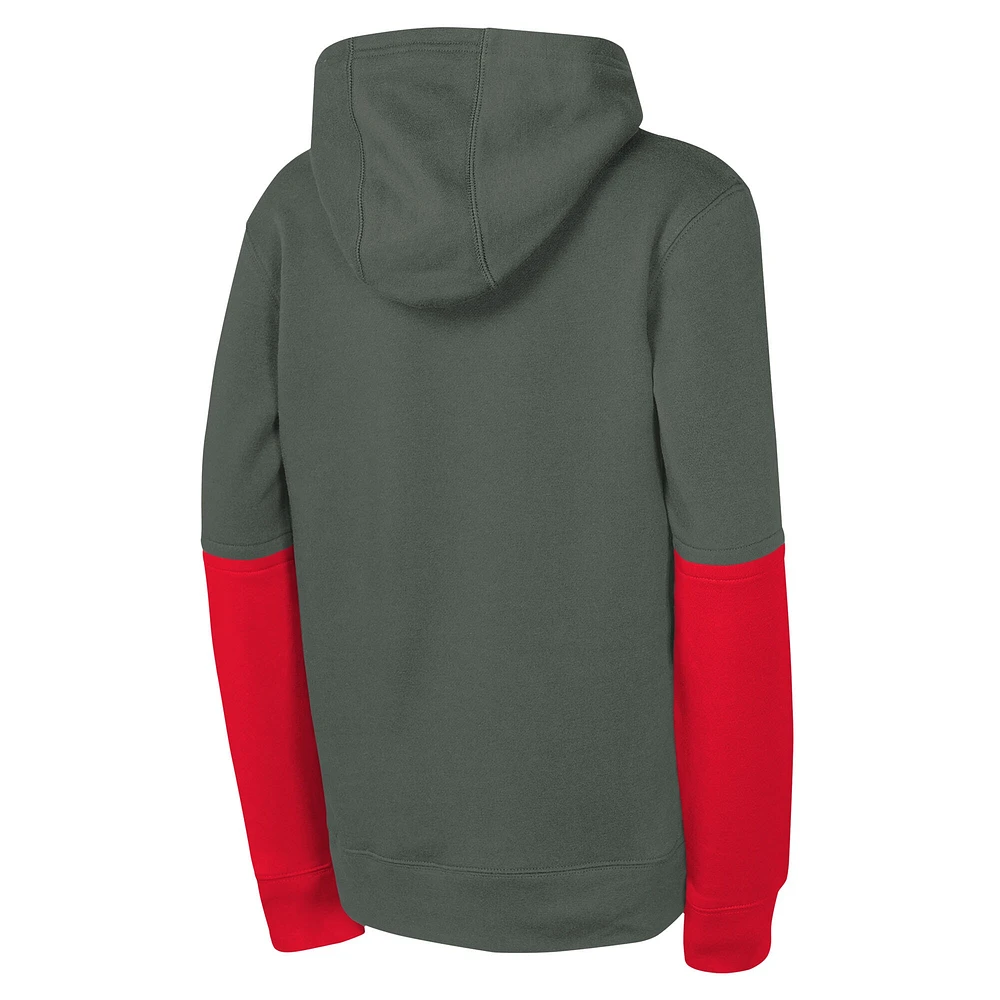 Youth Nike Anthracite Kansas City Chiefs Club Pullover Hoodie
