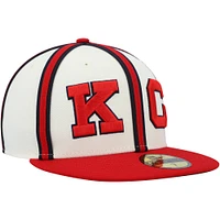 Casquette ajustée 59FIFTY pour homme de la collection Turn Back The Clock des Monarchs Kansas City New Era crème/rouge