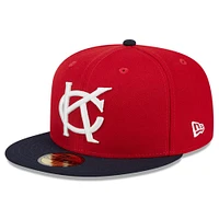 Men's New Era Red Kansas City Monarchs Big League Chew Team 59FIFTY Fitted Hat