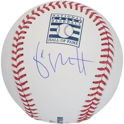 George Brett Kansas City Royals Autographed Hall of Fame Logo Baseball 