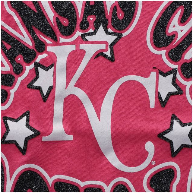 T-shirt à encolure en V avec étoiles jersey des Royals de Kansas City New Era pour jeune fille