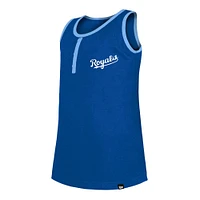 Girls Youth New Era Royal Kansas City Royals Henley Tank Top