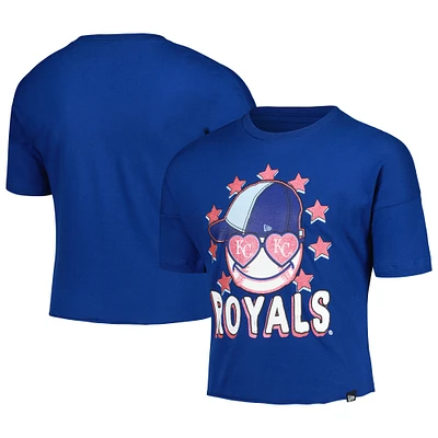 T-shirt à manches mi-longues New Era Royal Kansas City Royals Team pour fille