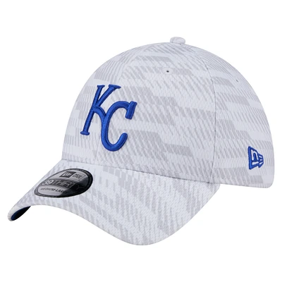 Casquette extensible New Era blanche Kansas City Royals Graded 39THIRTY pour homme