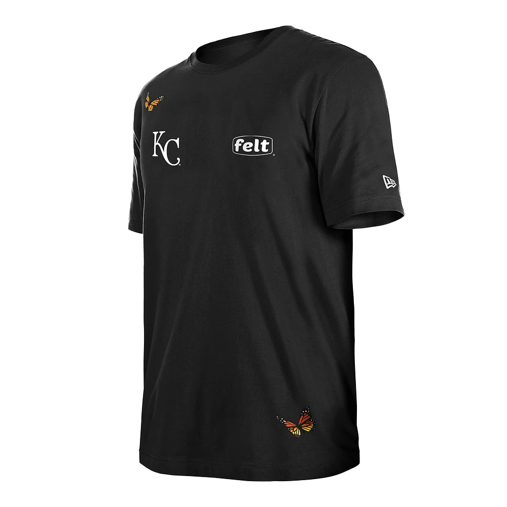 Men's New Era x Felt  Black Kansas City Royals T-Shirt
