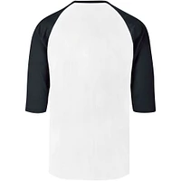 Men's '47 Cream Kansas City Royals Connect Crescent Franklin Raglan 3/4-Sleeve T-Shirt