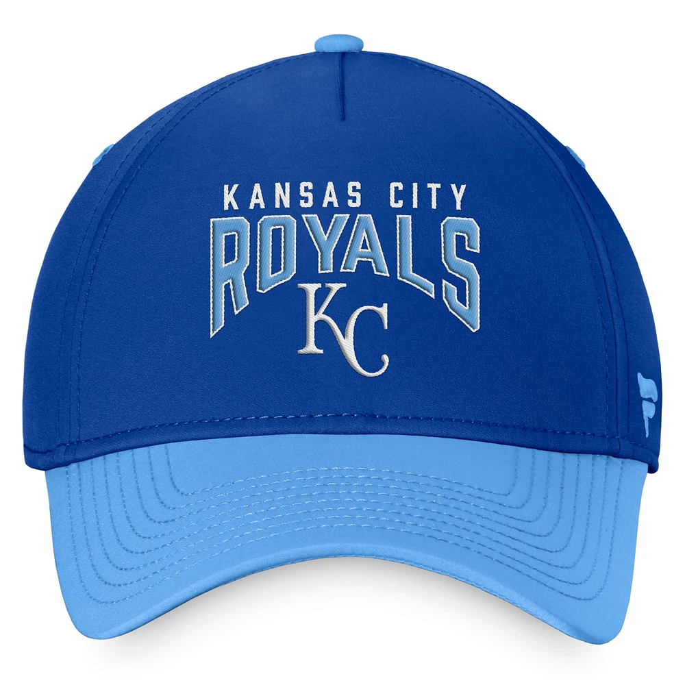 Men's Fanatics  Royal/Light Blue Kansas City Royals Stacked Logo Flex Hat