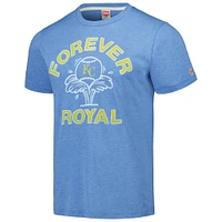 Men's Homage Light Blue Kansas City Royals Doodle Collection Forever Royal Tri-Blend T-Shirt