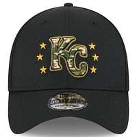 Men's New Era  Black Kansas City Royals 2024 Armed Forces Day 39THIRTY Flex Hat