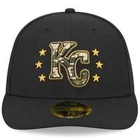 Men's New Era  Black Kansas City Royals 2024 Armed Forces Day Low Profile 59FIFTY Fitted Hat