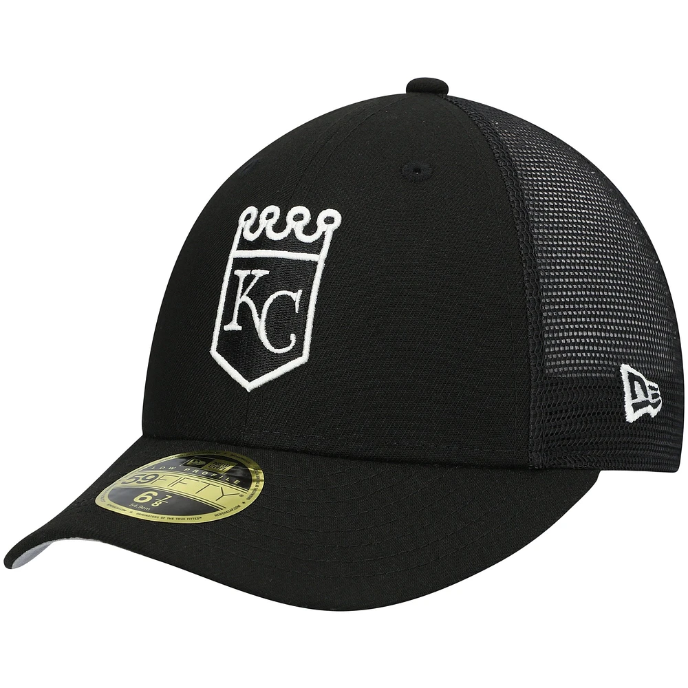 Casquette ajustée 59FIFTY pour entraînement au bâton à profil bas des Royals de Kansas City New Era homme, noire