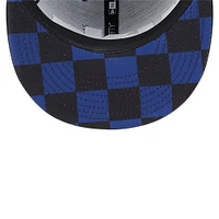 Men's New Era Black Kansas City Royals Checkered Undervisor 59FIFTY Fitted Hat