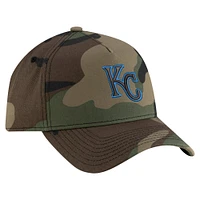 Men's New Era Camo Kansas City Royals Woodland Team Pop 9FORTY A-Frame Adjustable Hat