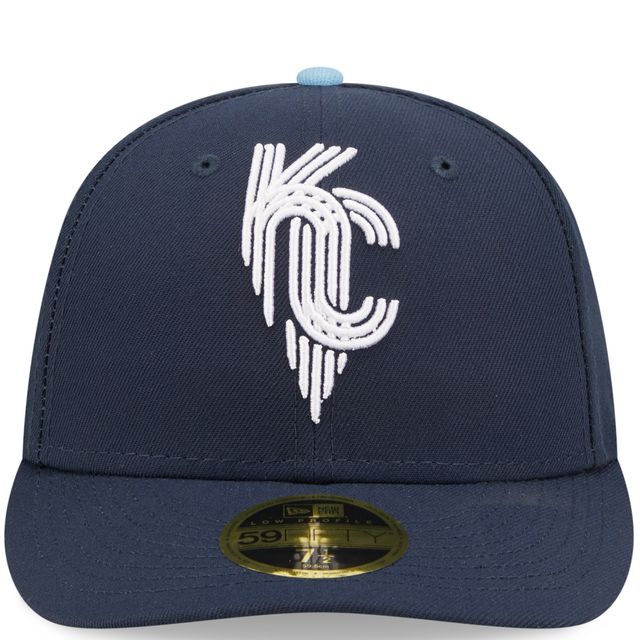 Casquette ajustée 59FIFTY à profil bas pour homme Kansas City Royals 2022 Connect New Era bleu marine