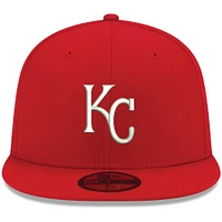 Men's New Era Red Kansas City Royals White Logo 59FIFTY Fitted Hat