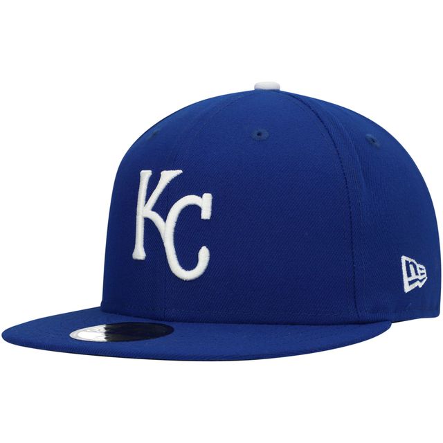 Casquette ajustée New Era Royal Kansas City Royals 11 Memorial Side Patch 59FIFTY pour homme