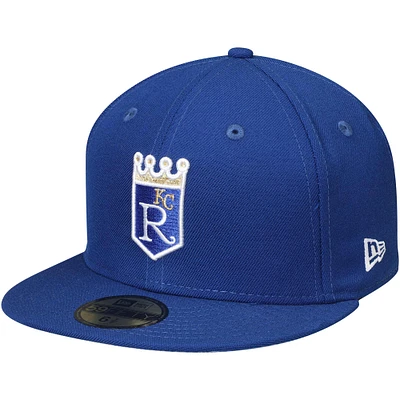 Casquette ajustée 59FIFTY en laine Royal Kansas City Royals Cooperstown Collection New Era pour homme