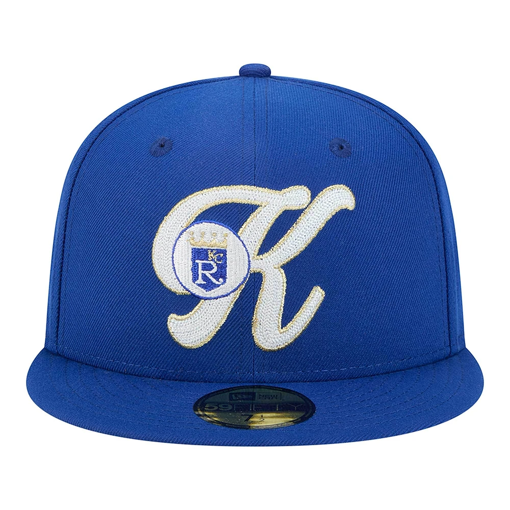 Men's New Era Royal Kansas City Royals  Duo Logo 2.0 59FIFTY Fitted Hat