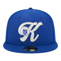 Men's New Era Royal Kansas City Royals  Duo Logo 2.0 59FIFTY Fitted Hat