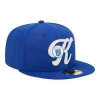Men's New Era Royal Kansas City Royals  Duo Logo 2.0 59FIFTY Fitted Hat