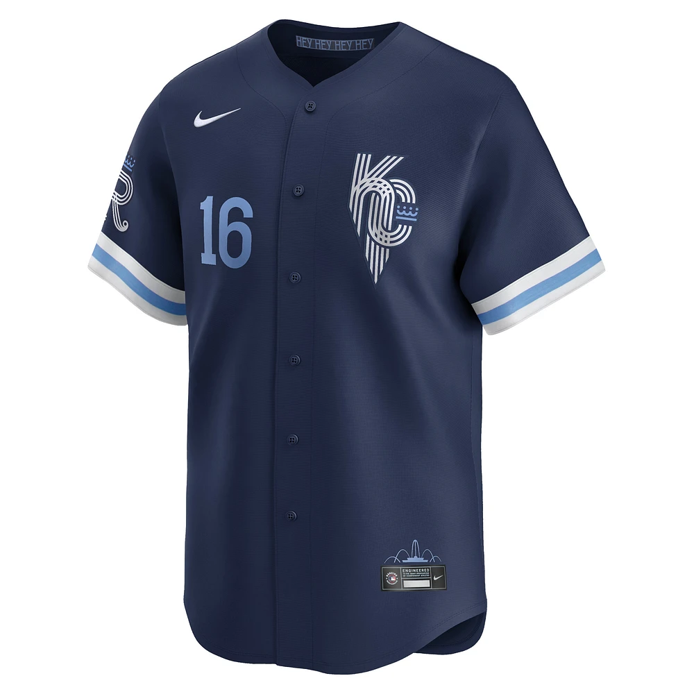 Maillot Nike Bo Jackson pour homme, bleu marine, Kansas City Royals, Connect, joueur retraité