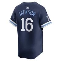 Maillot Nike Bo Jackson pour homme, bleu marine, Kansas City Royals, Connect, joueur retraité