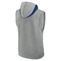 Men's Nike Heather Gray Kansas City Royals Authentic Collection Early Work Performance Sleeveless Pullover Hoodie