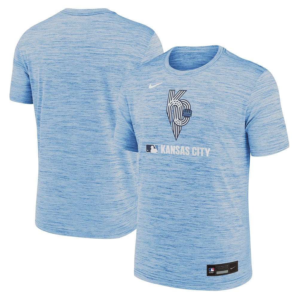 Men's Nike Light Blue Kansas City Royals 2025 Connect Authentic Collection Velocity Performance T-Shirt