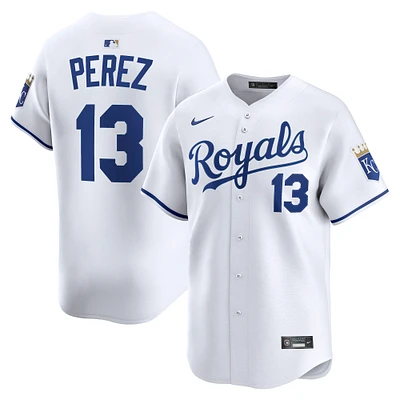 Maillot de joueur à domicile Nike Salvador Perez blanc Kansas City Royals pour homme