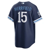 Men's Nike Whit Merrifield Navy Kansas City Royals Connect Replica Player Jersey