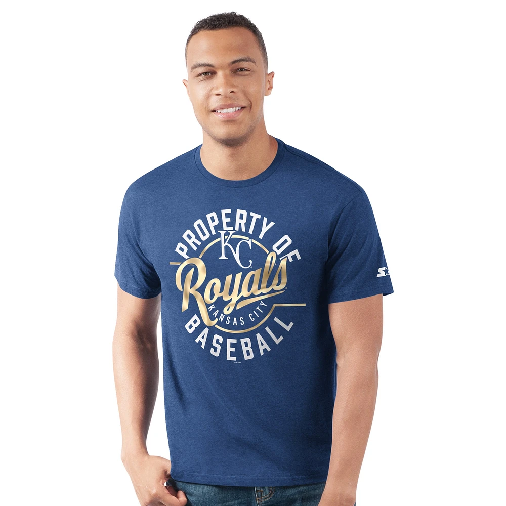 Men's Starter Royal Kansas City Royals Prime Time Property Of T-Shirt