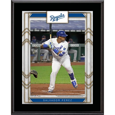 Plaque nominative de joueur sublimée de 10,5'' x 13'' des Royals de Kansas City de Salvador Perez