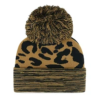 Women's '47 Kansas City Royals Leopard Rosette Cuffed Knit Hat with Pom