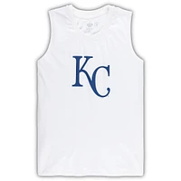 Women's Concepts Sport White/Royal Kansas City Royals Plus Tank Top & Shorts Sleep Set