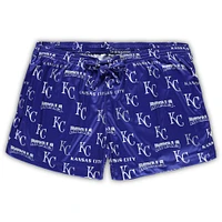 Women's Concepts Sport White/Royal Kansas City Royals Plus Tank Top & Shorts Sleep Set