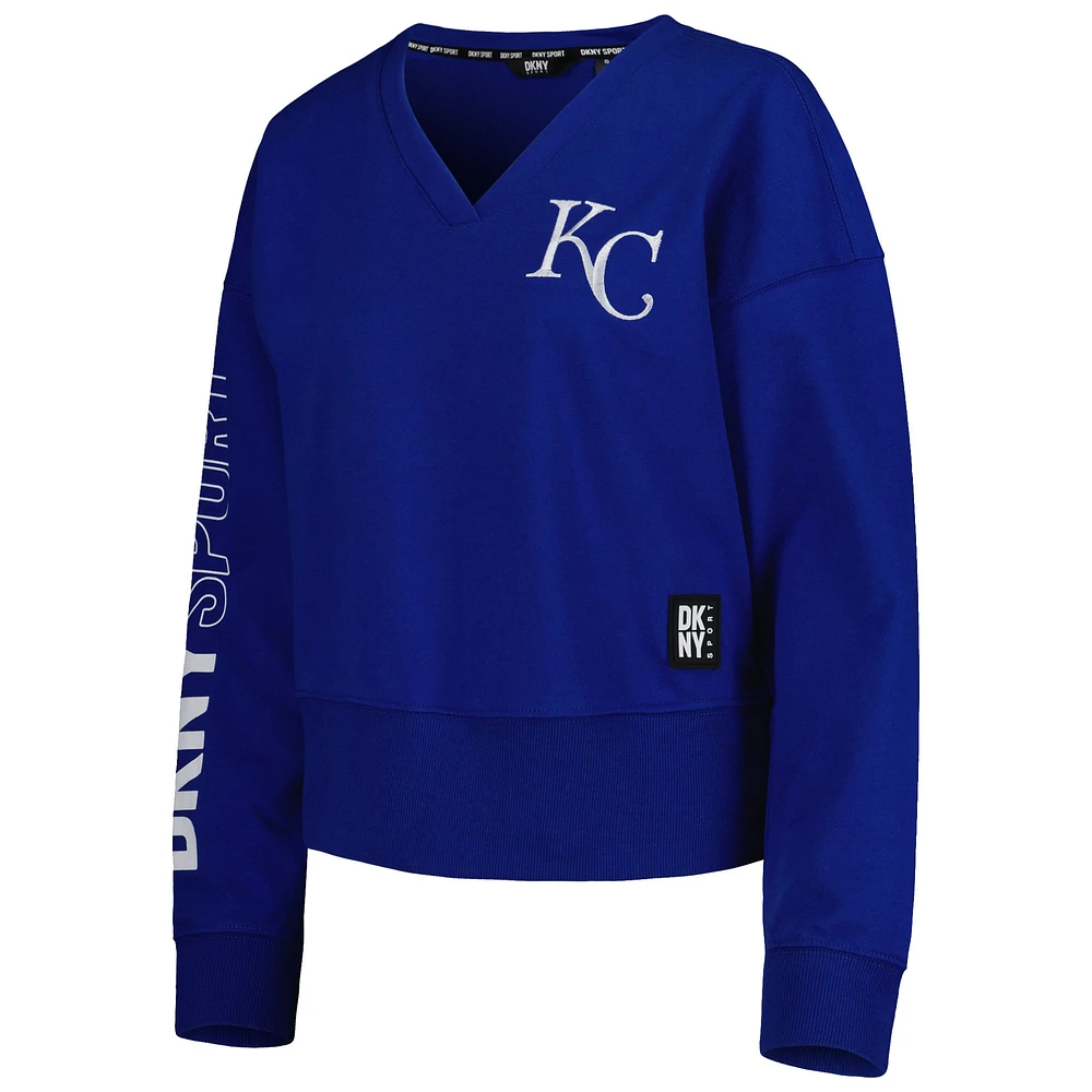 DKNY Sport Royal Kansas City Royals Lily Pull à encolure en V pour femme