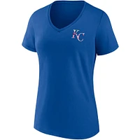 Women's Fanatics Royal Kansas City Royals Team Mother's Day V-Neck T-Shirt