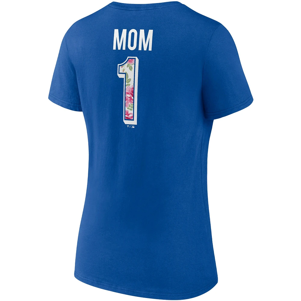 Women's Fanatics Royal Kansas City Royals Team Mother's Day V-Neck T-Shirt