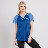 Women's Fanatics Royal Kansas City Royals Ultimate Style Raglan V-Neck T-Shirt