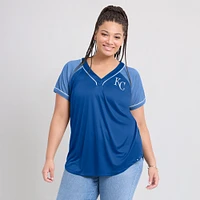 Women's Fanatics Royal Kansas City Royals Ultimate Style Raglan V-Neck T-Shirt