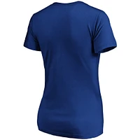 Women's Fanatics Royal Kansas City Royals Victory Script V-Neck T-Shirt