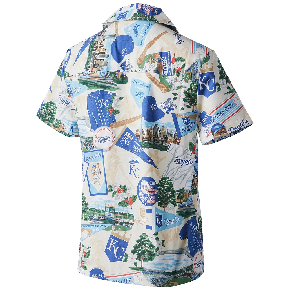 Chemise boutonnée Scenic Camp des Kansas City Royals pour femme Reyn Spooner blanche