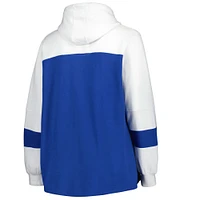 Women's Royal Kansas City Royals Plus Colorblock Pullover Hoodie