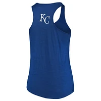 Women's Soft as a Grape Royal Kansas City Royals Plus Swing for the Fences Racerback Tank Top